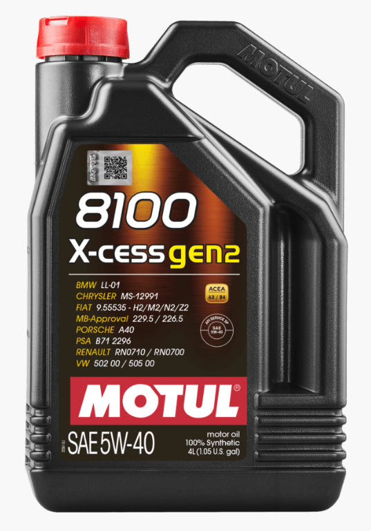 Envase de aceite MOTUL MOTUL X-CESS GN2 5W40 FULL SINTETICO - GL 4LT grado 5W40 - Lubricentro Piloto